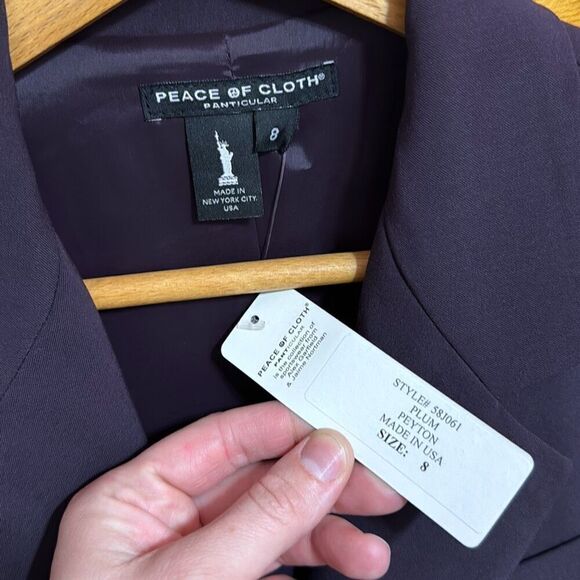 Peace of Cloth Plum Purple Peyton One Button Blazer Women’s US 8 - Picture 2 of 5